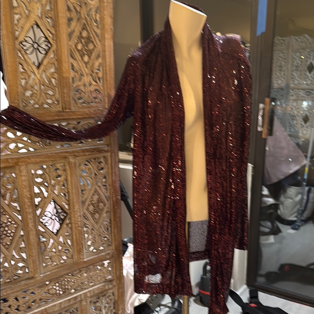 Anne Klein Purple Sequin Blazer